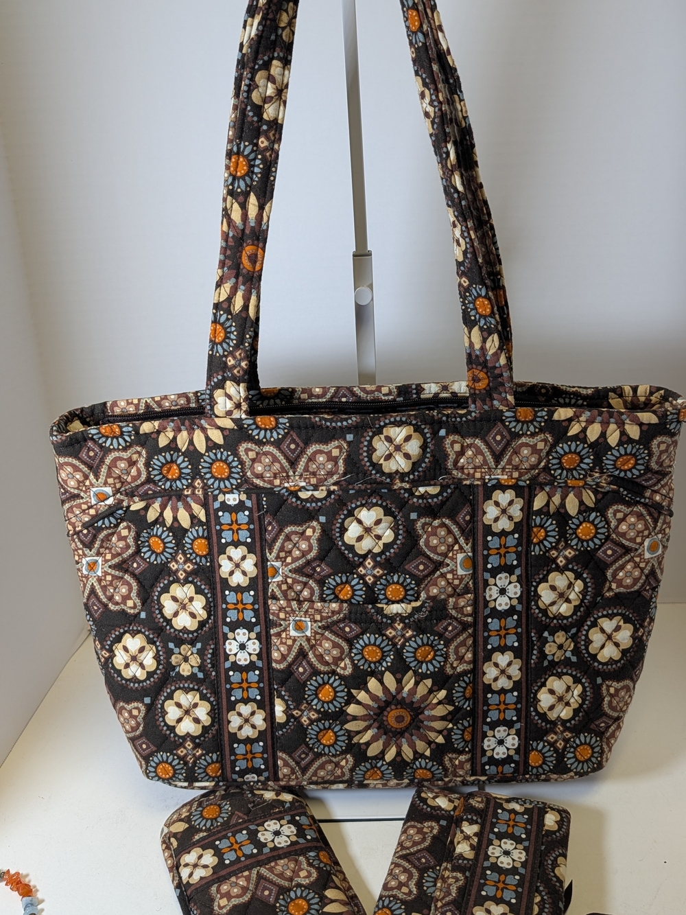 Vera Bradley Retired 2012 CANYON Pattern Quilted Shoulder Bag & Accessory Set